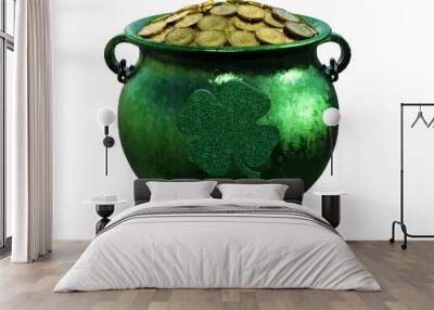 Irish pot with gold Wall mural