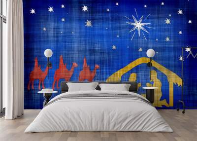 nativity scene. Wall mural