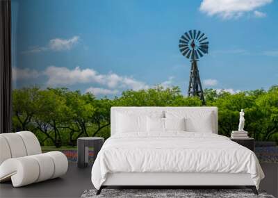 Wildflower windmill Wall mural