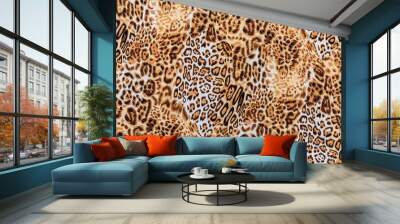 texture of print fabric striped leopard Wall mural