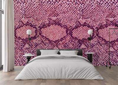 texture of print fabric striped snake leather Wall mural