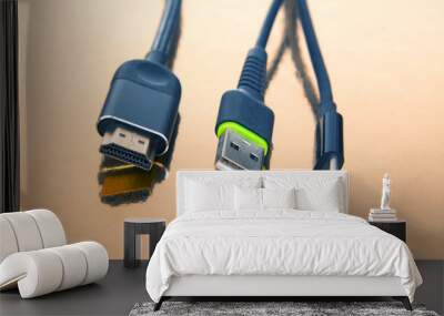 Cable with plug connector for modern gadgets Wall mural