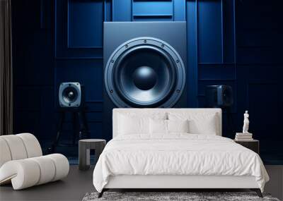 modern audio speaker for listening to music. wideband sound system Wall mural