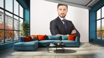 portrait of successful business man Wall mural