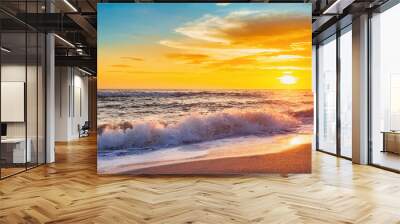 Beautiful Landscape Ocean Summer sunset Natural background  Wall mural