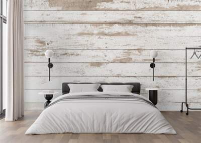 wood board white old style abstract background objects for furniture.wooden panels is then used.horizontal Wall mural