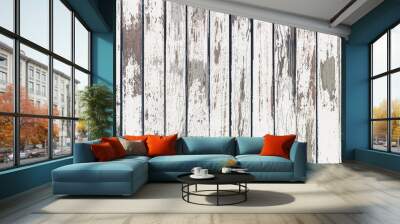 wood board white old style abstract background objects for furniture.wooden panels is then used.Vertical Wall mural