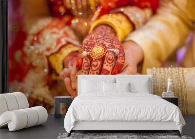 Indian wedding hands Wall mural