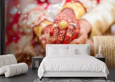 Indian wedding hands Wall mural