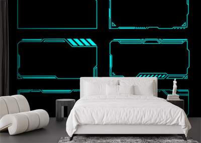 Frame set technology future interface hud . Wall mural