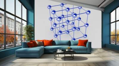 High technology background. Molecular crystalline lattice. Wall mural