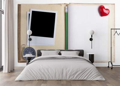 Open photo album with photo frame Wall mural