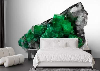 emerald crystals natural gemstone for jewelry , stone gem high quality rough and raw Wall mural