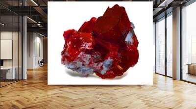 rough red ruby and diamonds gemstones crystals Wall mural