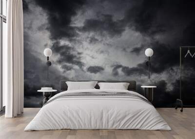 sky background black sky on halloween day Wall mural