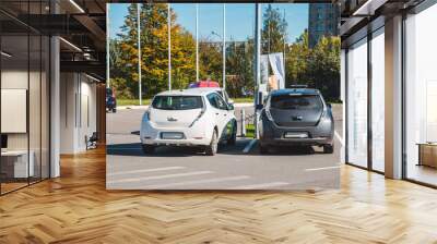 electric car charging at mall parking aria Wall mural