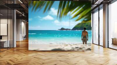 Tropical island vacationer Wall mural