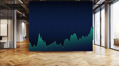 Stock market graph Background Vector Wall mural