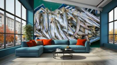 Capelin fresh fish Wall mural