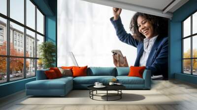 African American realtor working at desk, Housing estate, Vacancy, Prime location, Description of project, Infrastructure, Agency Agreement, Appraisal Price, Electricity Meter and Deposit, Low Rise Wall mural