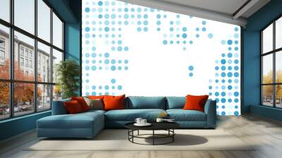 Abstract modern background blue circle pattern Wall mural