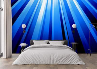 Beautiful blue Design template; clip-art Wall mural