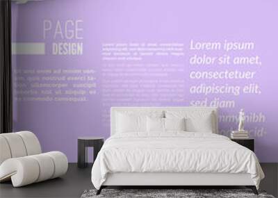 Brochure report page print design layout background template Wall mural