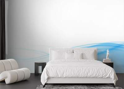 Modern abstract blue soft mild border futuristic background layout Wall mural