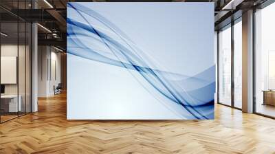 Modern blue bright lines abstract background Wall mural