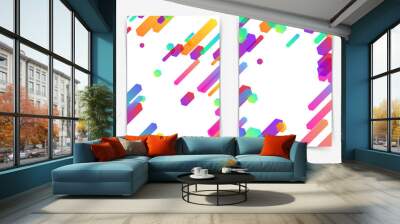 Modern soft bright plastic thin lines folder templates collection Wall mural