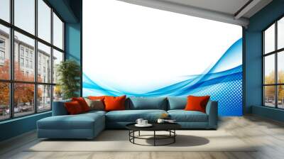 Smooth abstract border wave soft dotted background Wall mural