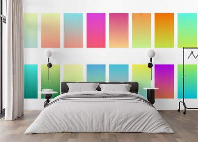 Soft color mobile screen app gradient background template Wall mural