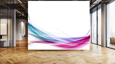 Two colorful wave fusion abstract background Wall mural