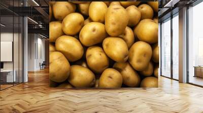 A fresh, organic farmers potatoes in a supermarket Wall mural