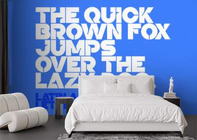 bold style modern font, a-z letters. the quick brown fox jumps over the lazy dog Wall mural