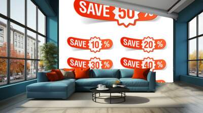 Discount labels Wall mural