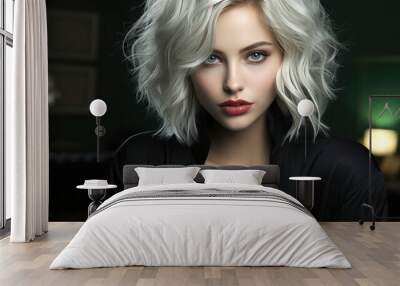 Female vampire with green eyes.  Wall mural