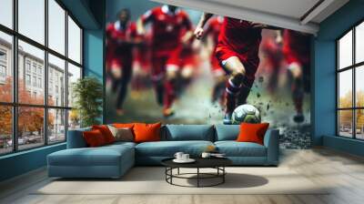 Football player at a stadium during football match.  Wall mural