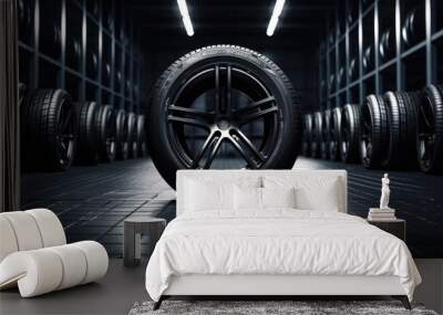 New sport car tires Wall mural