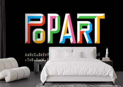 Pop art style font design, alphabet letters and numbers Wall mural