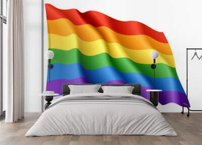 Rainbow flag. Vector. Wall mural