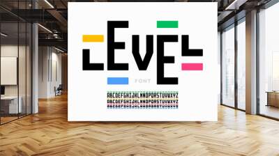 Various levels letters font design, alphabet letters vector illustration Wall mural