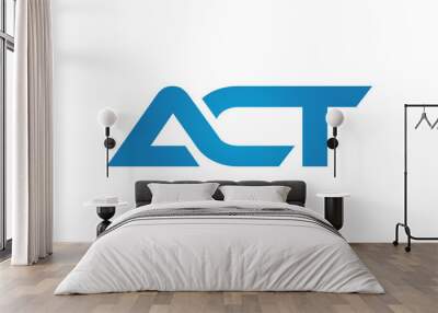 Connected ACT Letters logo Design Linked Chain logo Concept

 Wall mural