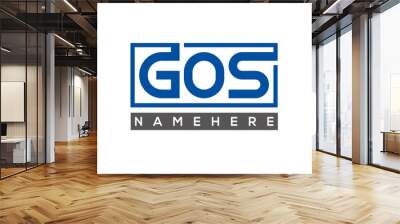 GOS creative three letters logo Wall mural