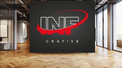 INF letters creative technology logo design Wall mural