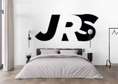 JRS letters negative space logo design. creative typography monogram vector	 Wall mural