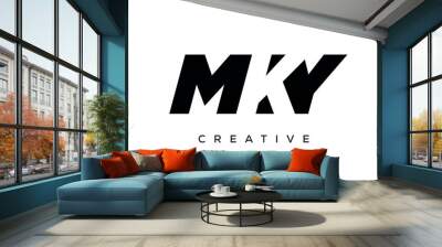 MKY letters negative space logo design. creative typography monogram vector	 Wall mural