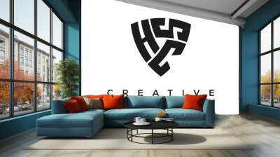 Shield letters HCS creative logo	 Wall mural