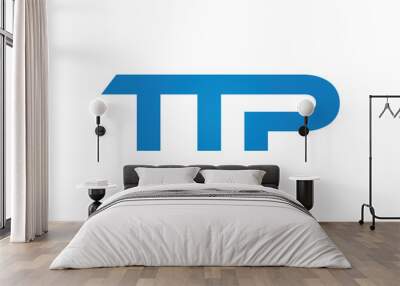 TTP letters Joined logo design connect letters with chin logo logotype icon concept	
 Wall mural