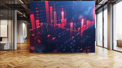 The futuristic data graph Wall mural